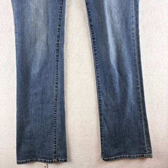 Soho Curvy Low Rise Y2K Bootcut Jeans Womens 2 Fading Blue Denim Stretch Comfort - Picture 6 of 11